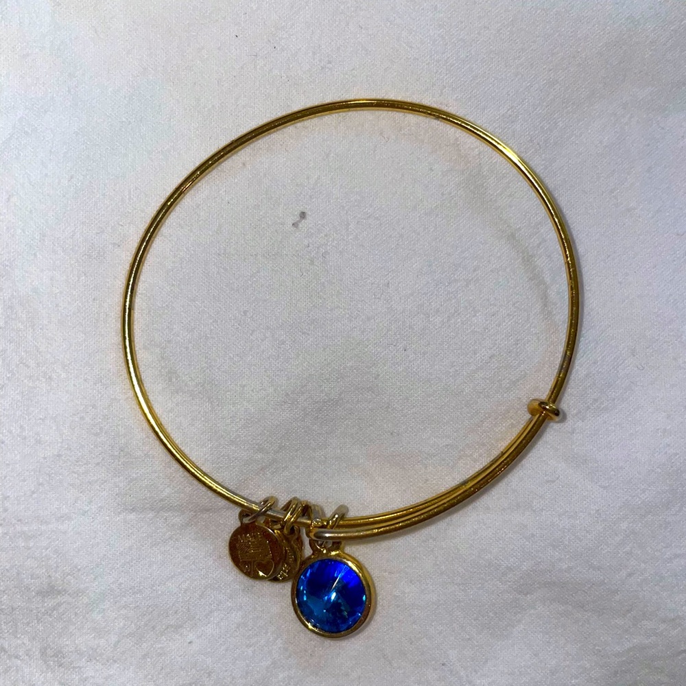 Alex and Ani September Birthstone Gold Bracelet